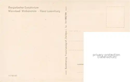 AK / Ansichtskarte Wolkenstein_Erzgebirge Bergarbeiter Sanatorium Haus Luxemburg Wolkenstein_Erzgebirge