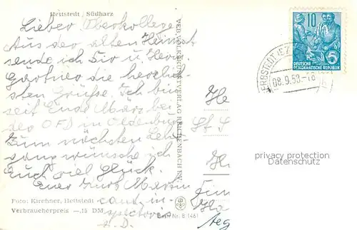 AK / Ansichtskarte Hettstedt Stadtpanorama Hettstedt