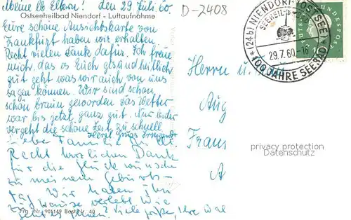 AK / Ansichtskarte Niendorf__Ostseebad_Timmendorferstrand Fliegeraufnahme 