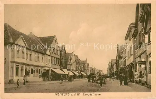 AK / Ansichtskarte Nienburg_Weser Langestrasse Nienburg Weser