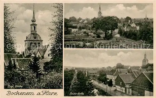AK / Ansichtskarte Bockenem Kirche Panorama Partie an der Nette Bockenem