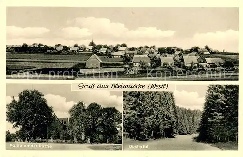 AK / Ansichtskarte Bleiwaesche Panorama Kirche Duestertal Bleiwaesche