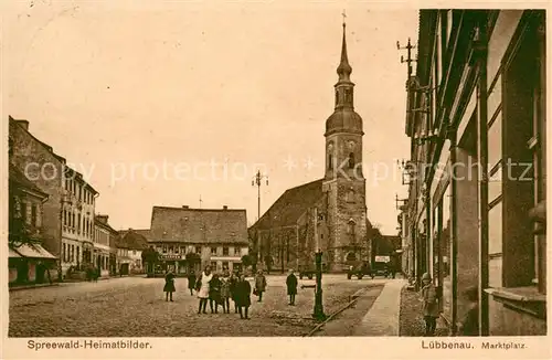 AK / Ansichtskarte Luebbenau_Spreewald Marktplatz Kirche Luebbenau Spreewald