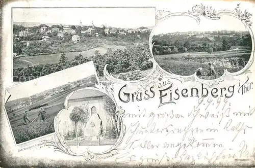 AK / Ansichtskarte Eisenberg_Thueringen Panorama Bismarckstein Eisenberg Thueringen