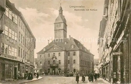AK / Ansichtskarte Langensalza_Bad Marktstrasse mit Rathaus Feldpostkarte Langensalza_Bad
