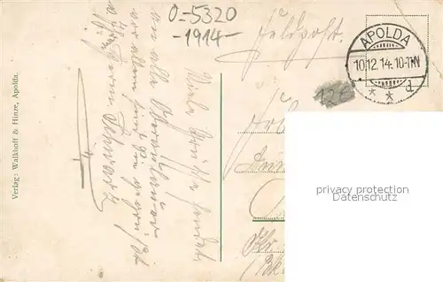 AK / Ansichtskarte Apolda Kaiserl Post mit Oberer Bahnhofstrasse Feldpost Apolda