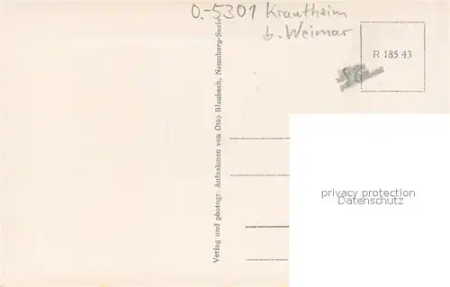 AK / Ansichtskarte Krautheim_Weimar Dorfstrasse Kirchstrasse Pfarrei Kriegerdenkmal Krautheim Weimar