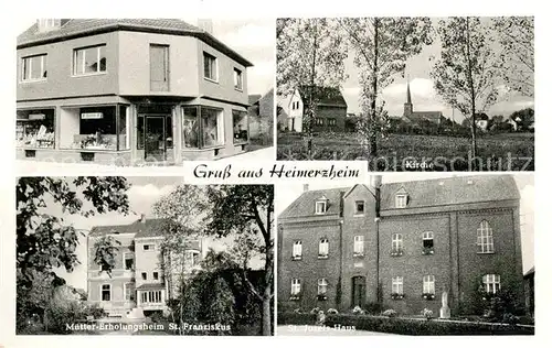 AK / Ansichtskarte Heimerzheim Kaufhaus Zock Kirche Muetter Erholungsheim St Franziskus St Josefs Haus Heimerzheim