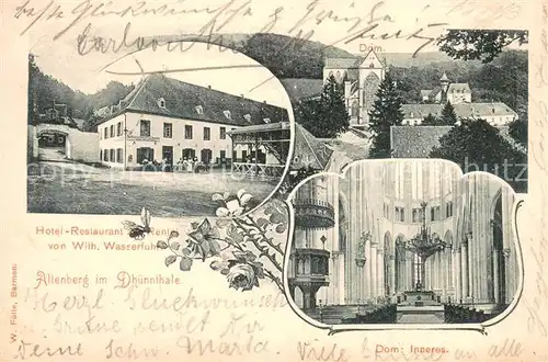 AK / Ansichtskarte Altenberg_Rheinland Hotel Restaurant zur Rentei Dom Inneres Altenberg_Rheinland