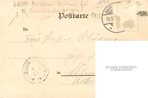 AK / Ansichtskarte Saarbruecken Forsthaus Neuhaus Saarbruecken