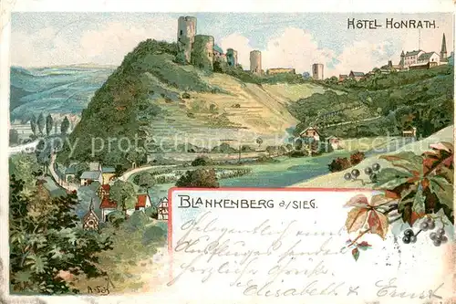 AK / Ansichtskarte Blankenberg_Sieg Hotel Honrath Blankenberg_Sieg