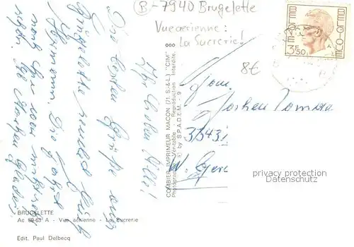 AK / Ansichtskarte Brugelette Vue aerienne La Sucrerie Brugelette