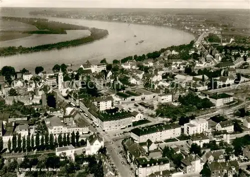 AK / Ansichtskarte Porz_Koeln_Rhein Fliegeraufnahme 