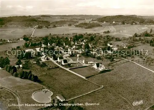AK / Ansichtskarte Niederbierenbach Fliegeraufnahme mit Ehrenmal Niederbierenbach