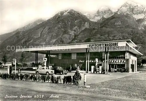 AK / Ansichtskarte Aosta Stazione Servizio AGIP Aosta