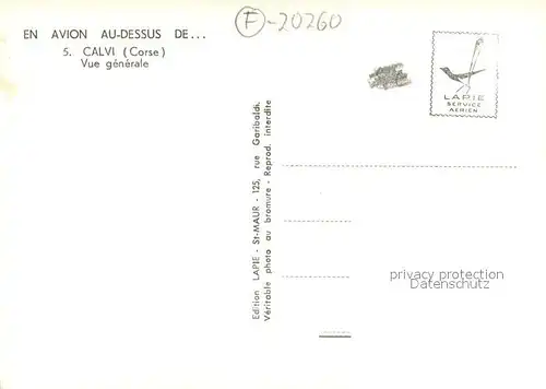 AK / Ansichtskarte Calvi Vue generale aerienne Calvi