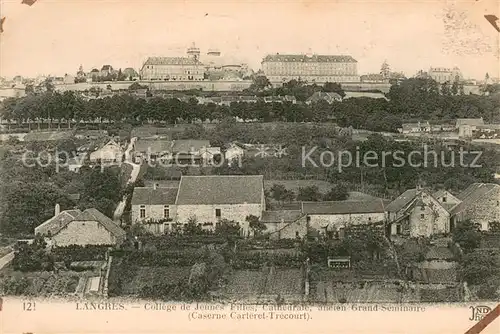 AK / Ansichtskarte Langres_52 College de Jeunes Filles Cathedrale ancien Grand Seminaire Caserne Carteret Trecourt 