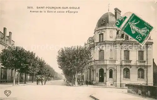 AK / Ansichtskarte Saint Pourcain sur Sioule Avenue de la Gare et caisse d Epargne Saint Pourcain sur Sioule