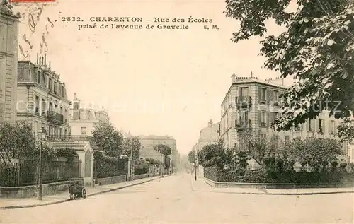 AK / Ansichtskarte Charenton_94 le Pont Rue des Ecoles prise de lavenue de Gravelle 
