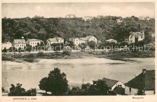 AK / Ansichtskarte Crossen_Oder_Krosno_Odrzanskie Oderpartie Bergseite 