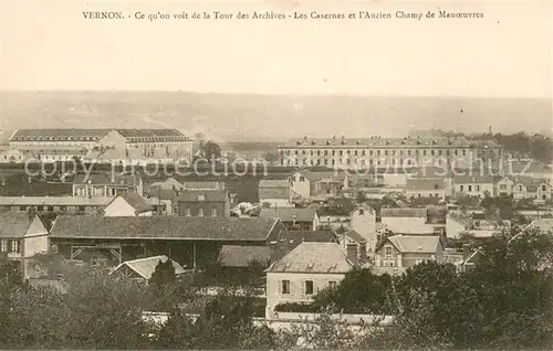 AK / Ansichtskarte Vernon_27 Ce qu on voit de la Tour des Archives Les Casernes et lAncien Champ de Manoeuvres 