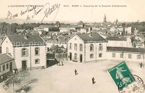 AK / Ansichtskarte Riom_Puy de Dome Vue prise de la Caserne d Anterroche Riom Puy de Dome