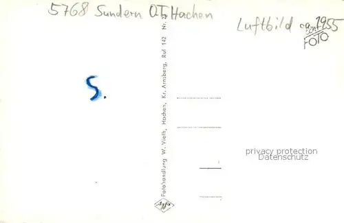 AK / Ansichtskarte Hachen_Sauerland Fliegeraufnahme Hachen_Sauerland