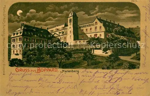 AK / Ansichtskarte Boppard_Rhein Schloss Marienberg Boppard Rhein