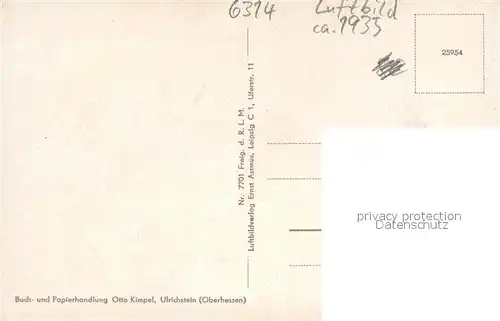 AK / Ansichtskarte Ulrichstein Fliegeraufnahme Ulrichstein