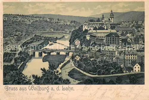 AK / Ansichtskarte Weilburg Panorama Weilburg