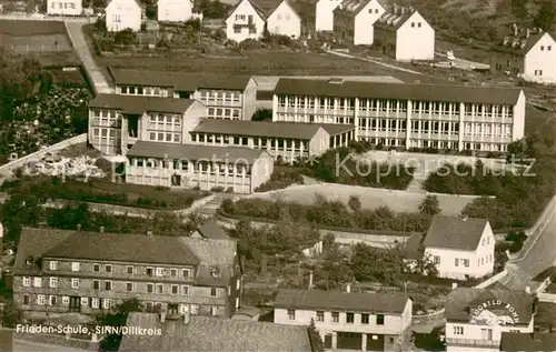 AK / Ansichtskarte Sinn_Hessen Frieden Schule Fliegeraufnahme Sinn Hessen