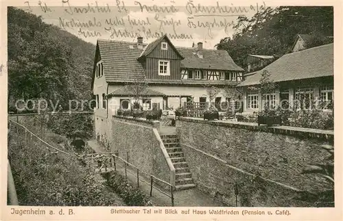 AK / Ansichtskarte Jugenheim_Seeheim Jugenheim Stettbacher Tal mit Blick auf Haus Waldfrieden Jugenheim