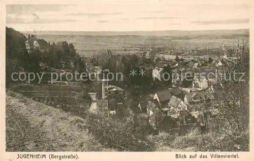 AK / Ansichtskarte Jugenheim_Seeheim Jugenheim Blick auf das Villenviertel Jugenheim