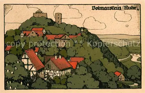 AK / Ansichtskarte Volmarstein Kuenstler Steinzeichnung Volmarstein