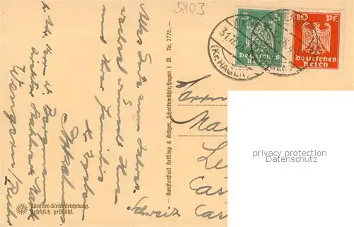 AK / Ansichtskarte Volmarstein Kuenstler Steinzeichnung Volmarstein