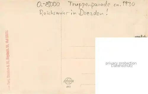 AK / Ansichtskarte Dresden Truppenparade der Reichswehr  Dresden