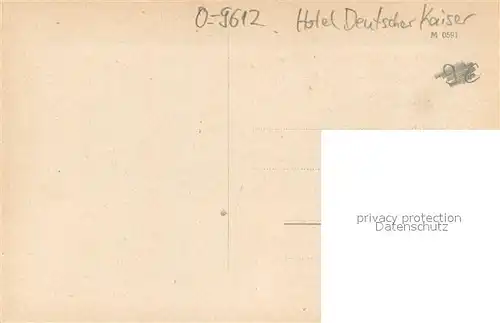 AK / Ansichtskarte Meerane Hotel Deutscher Kaiser Meerane