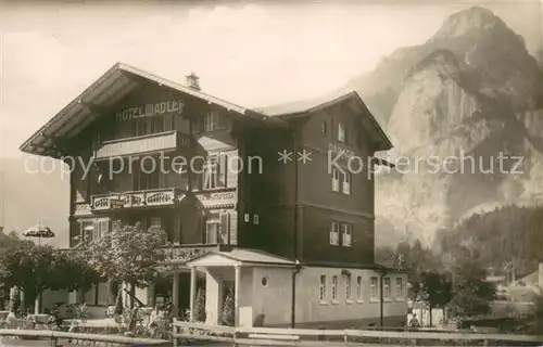 AK / Ansichtskarte Kandersteg_BE Hotel Pension Adler Tee Room Bar Kandersteg_BE