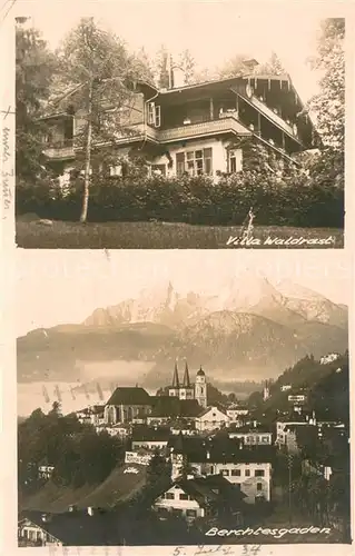 AK / Ansichtskarte Berchtesgaden Villa Waldrast Ortsansicht Berchtesgaden