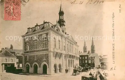 AK / Ansichtskarte La_Ferte Mace_61 Hotel de Ville et l Eglise 