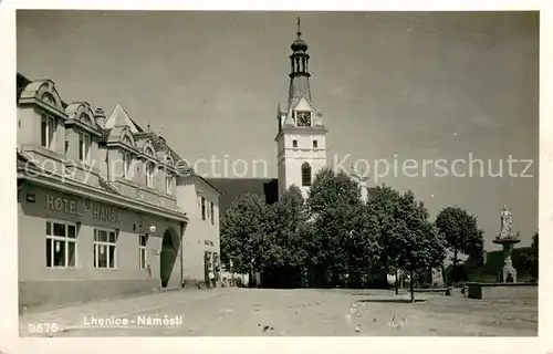 AK / Ansichtskarte Lhenice Namesti_Czechia Hotel Hansa Kirche 