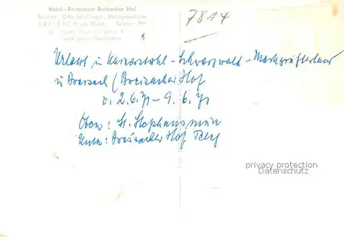 AK / Ansichtskarte Breisach_Rhein Muenster Hotel Restaurant Breisacher Hof Breisach Rhein