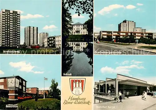 AK / Ansichtskarte Rahlstedt_Hamburg Birkholtzweg Schloss Greifenbergstrasse Busbrook Bahnhof Berne Rahlstedt_Hamburg