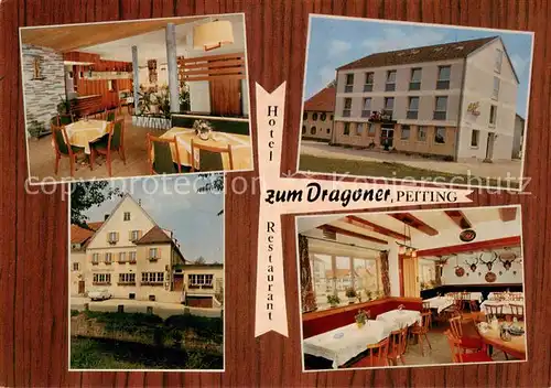 AK / Ansichtskarte Peiting Gasthof Hotel Zum Dragoner Gastraeume Peiting