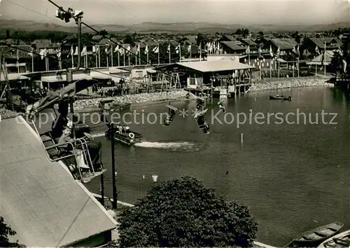 AK / Ansichtskarte Thun_BE Kantonale bernische Ausstellung Sesselbahn und Amphibienfahrzeuge Thun_BE
