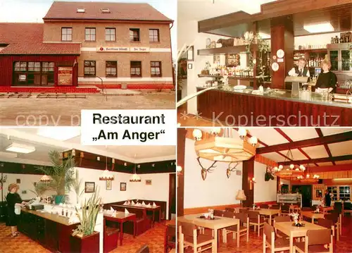 AK / Ansichtskarte Stolzenhagen_Wandlitz Restaurant Am Anger Theke Gastraeume Stolzenhagen Wandlitz