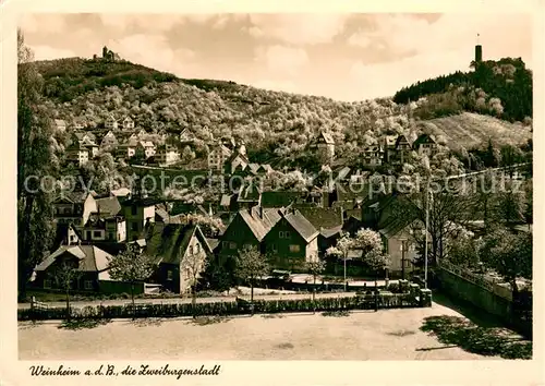 AK / Ansichtskarte Weinheim_Bergstrasse Panorama Weinheim_Bergstrasse