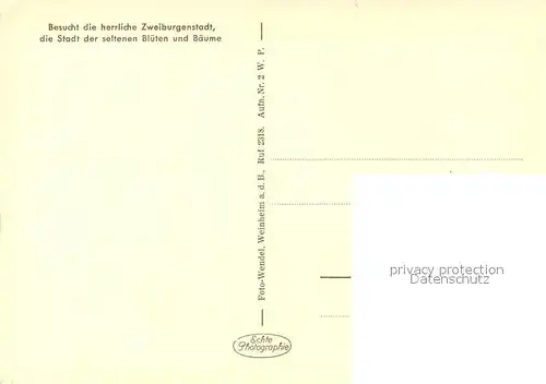 AK / Ansichtskarte Weinheim_Bergstrasse Panorama Weinheim_Bergstrasse