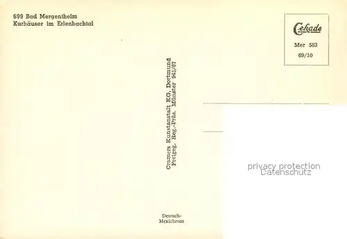 AK / Ansichtskarte Bad_Mergentheim Kurhaeuser im Erlenbachtal Fliegeraufnahme Bad_Mergentheim