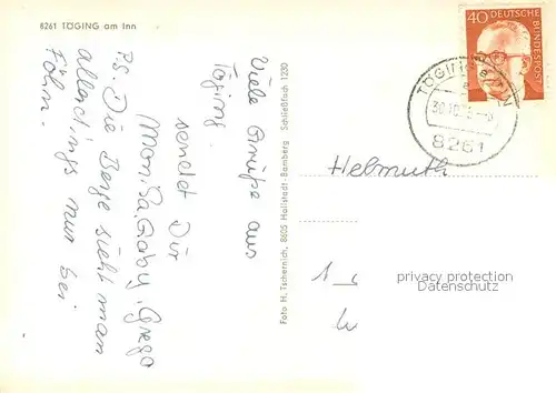 AK / Ansichtskarte Toeging_Inn Ortsansichten Kirche Toeging_Inn